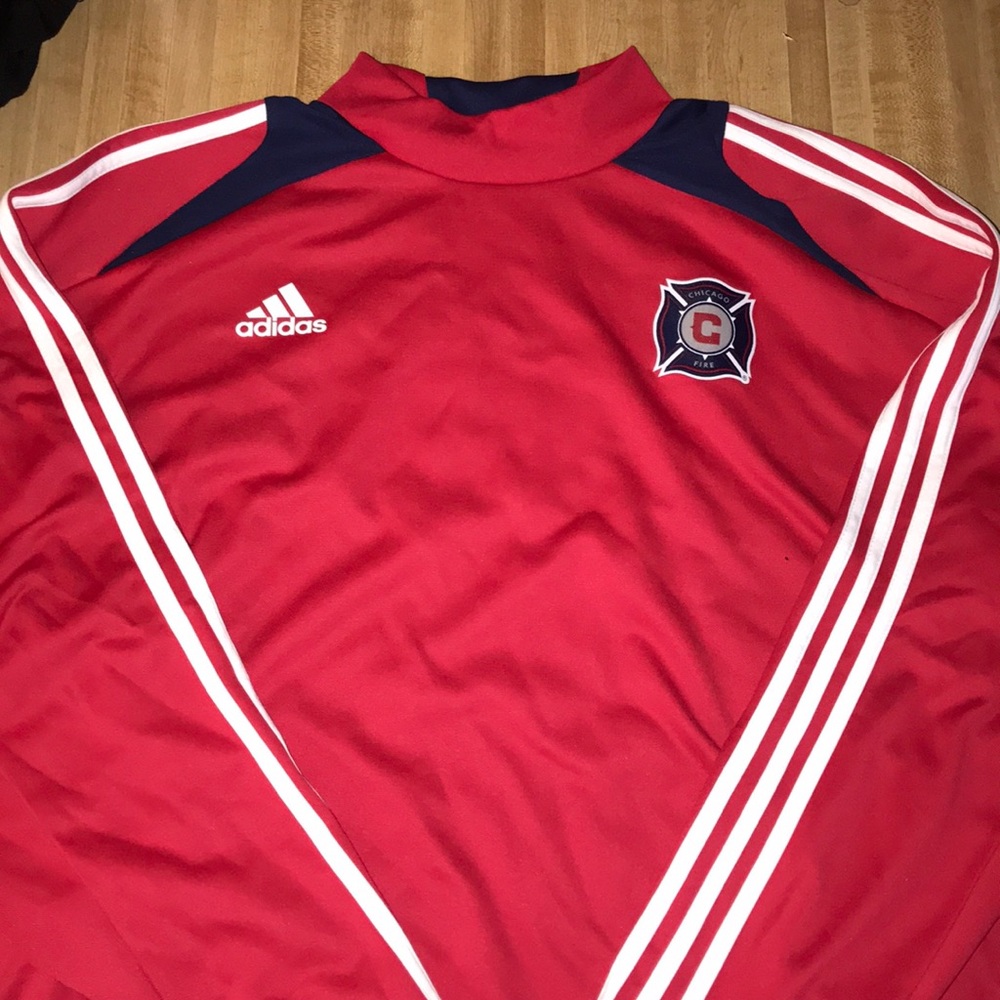 Adidas Chicago Fire soccer club warmup pullover